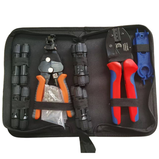 Professional Solar PV Installation Tool Kit - MC4 Crimper, Stripper, Spanners & Connectors (All-in-One Case)