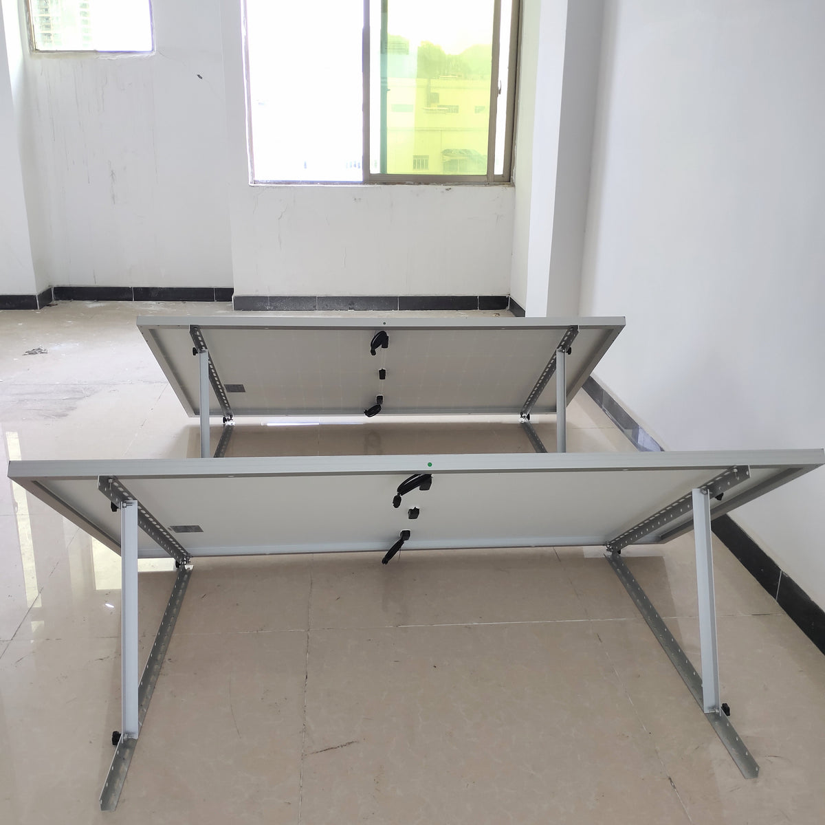 Adjustable Solar Panel Mount Brackets 1140mm with Tilt Legs - Heavy Duty Aluminum Mounting Kit for RV, Boat, Roof & Ground