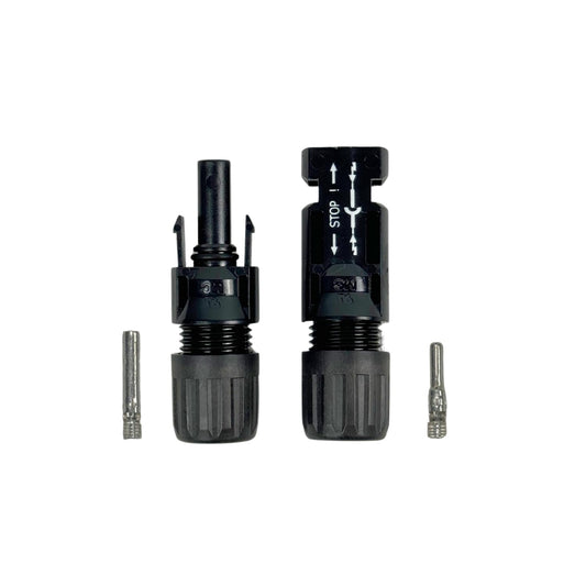 Original Stäubli MC4 PV Cable Connector - Male & Female Pair with Open Crimp Contacts 1000V DC)