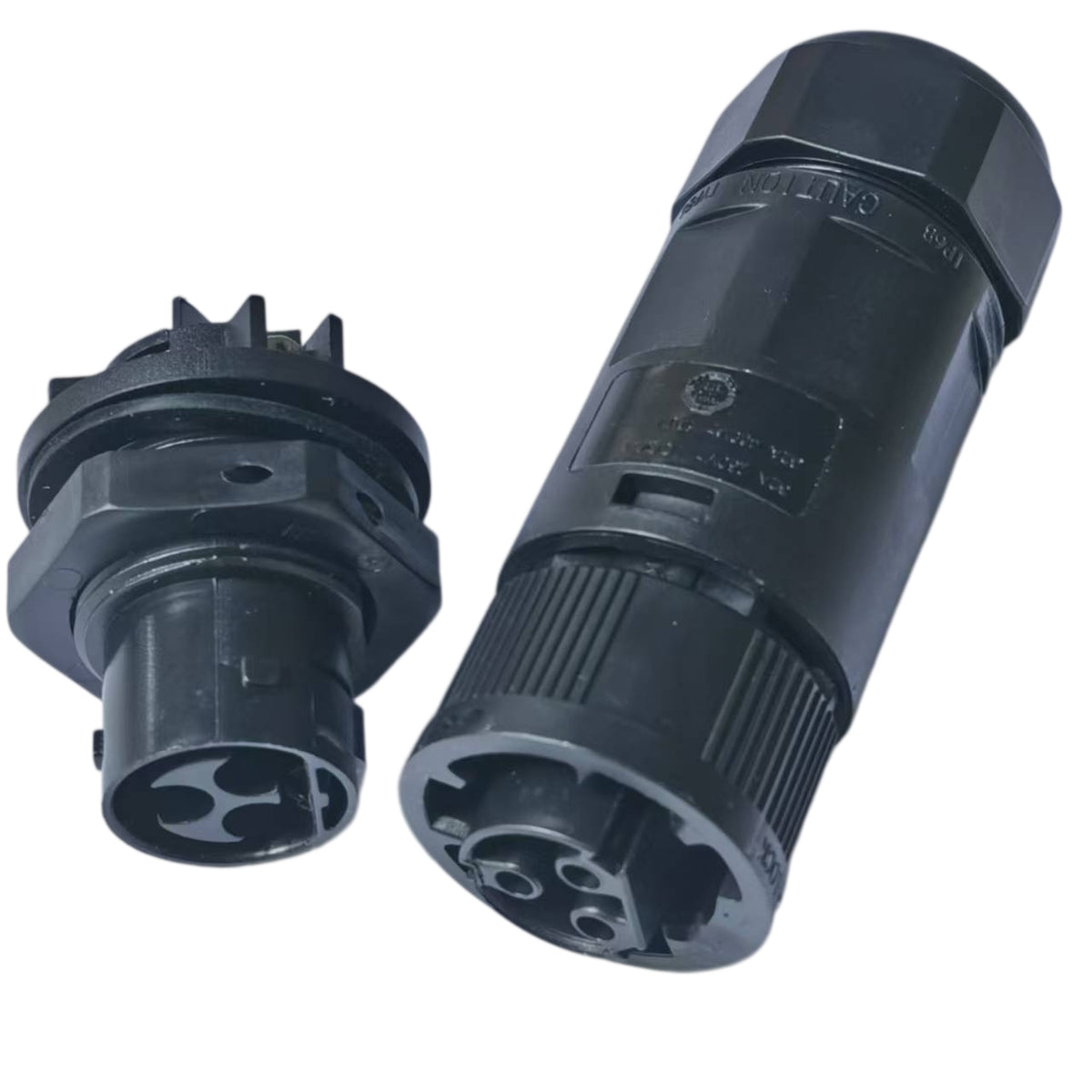 AC Connector for Growatt Inverter - Waterproof Grid Plug & Socket Set for Photovoltaic Systems (Black)