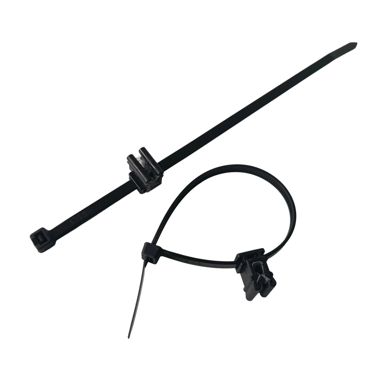 Solar Panel Frame Edge Clip Cable Ties - Heavy Duty PV Wire Management Clips with Metal Clamp (100 Pack)