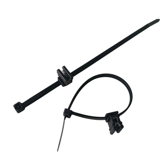 Solar Panel Frame Edge Clip Cable Ties - Heavy Duty PV Wire Management Clips with Metal Clamp (100 Pack)