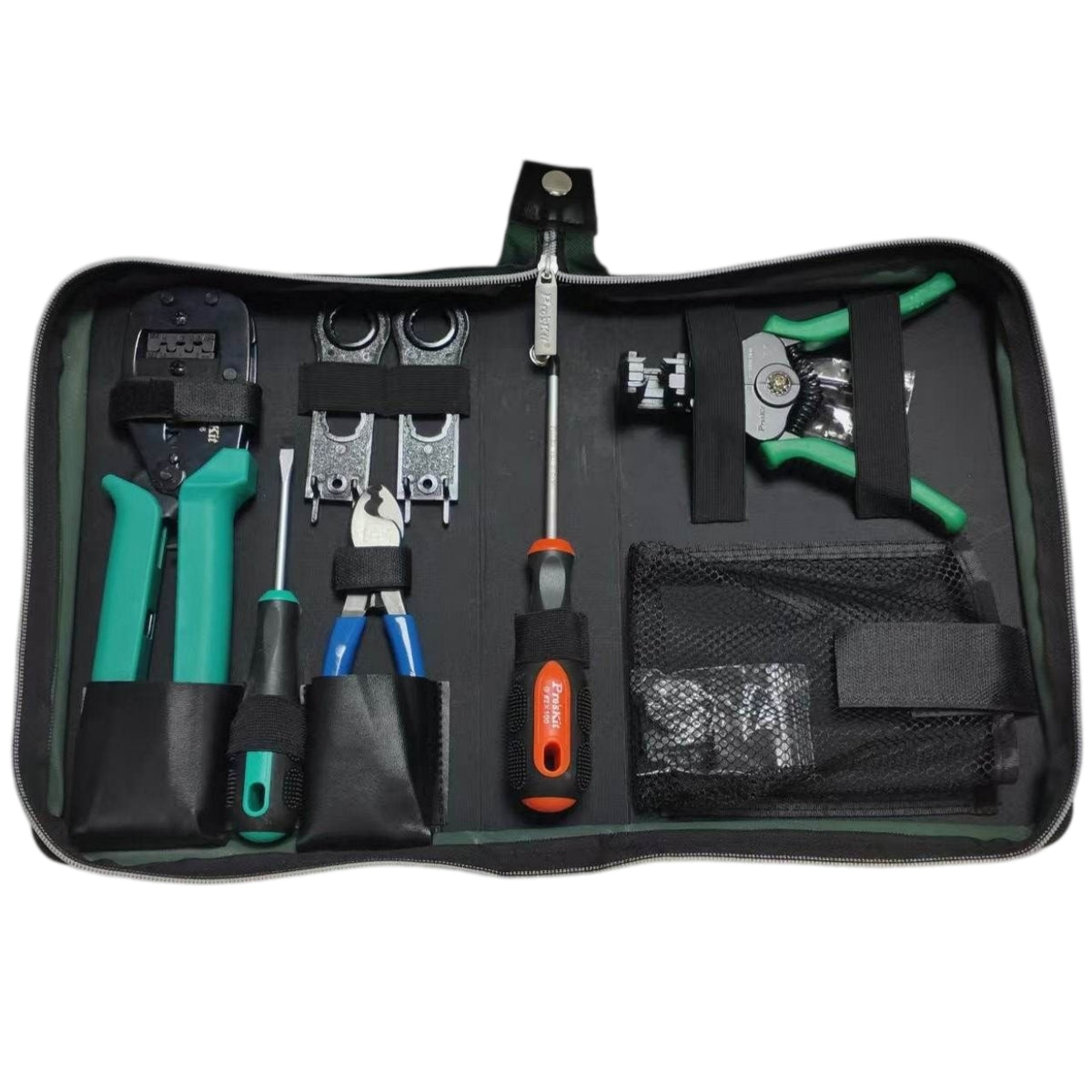 Pro'sKit PK-2061 Solar MC4 Crimping Tool Kit - Professional Photovoltaic Installation Set with Ratchet Crimp Tool & Case