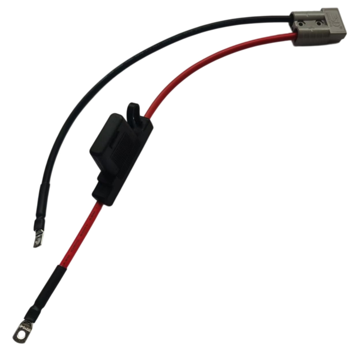 Anderson 50A Battery Extension Cable with Inline Fuse - 8AWG Heavy-Duty Wire Harness (30cm / 1ft)