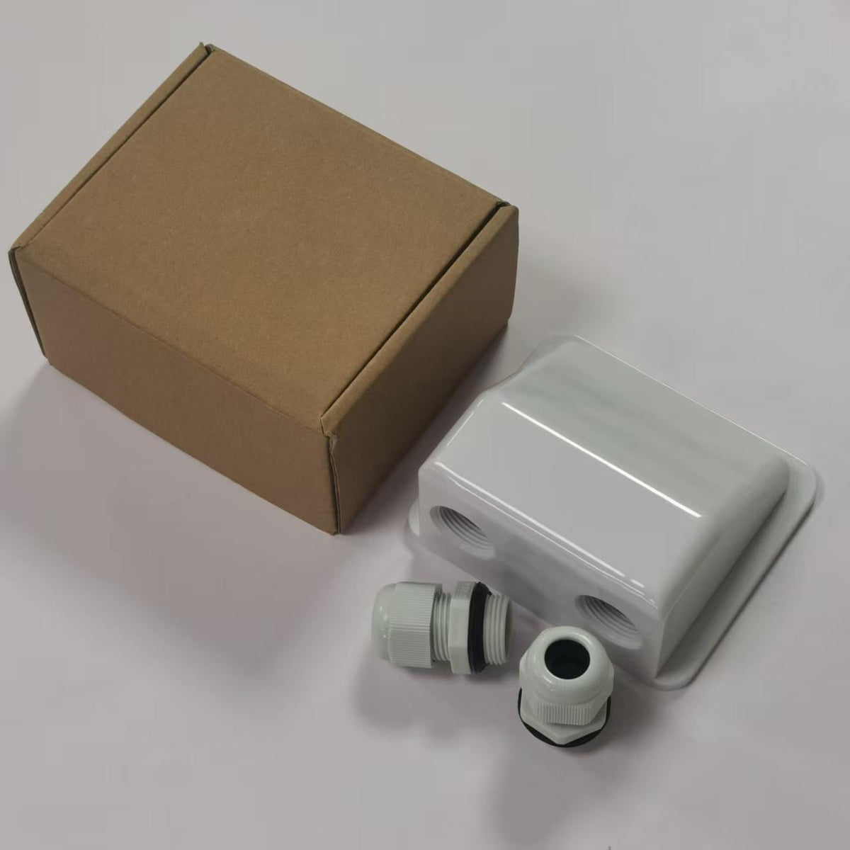 Solar Cable Entry Gland Box - Double Cable Housing with PG13.5 Waterproof Connectors
