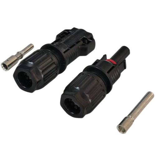 Heavy-Duty Solar PV Connector for 16mm²(6 AWG) Cable - MC4 Compatible Photovoltaic Terminal (Pair)