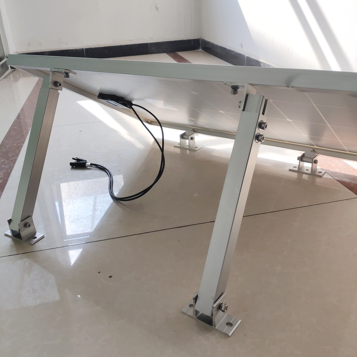 Adjustable Solar Panel Wall Mounting Brackets 1140mm - Heavy-Duty Aluminum Tilt Kit for Balcony, Facade & Brick Wall