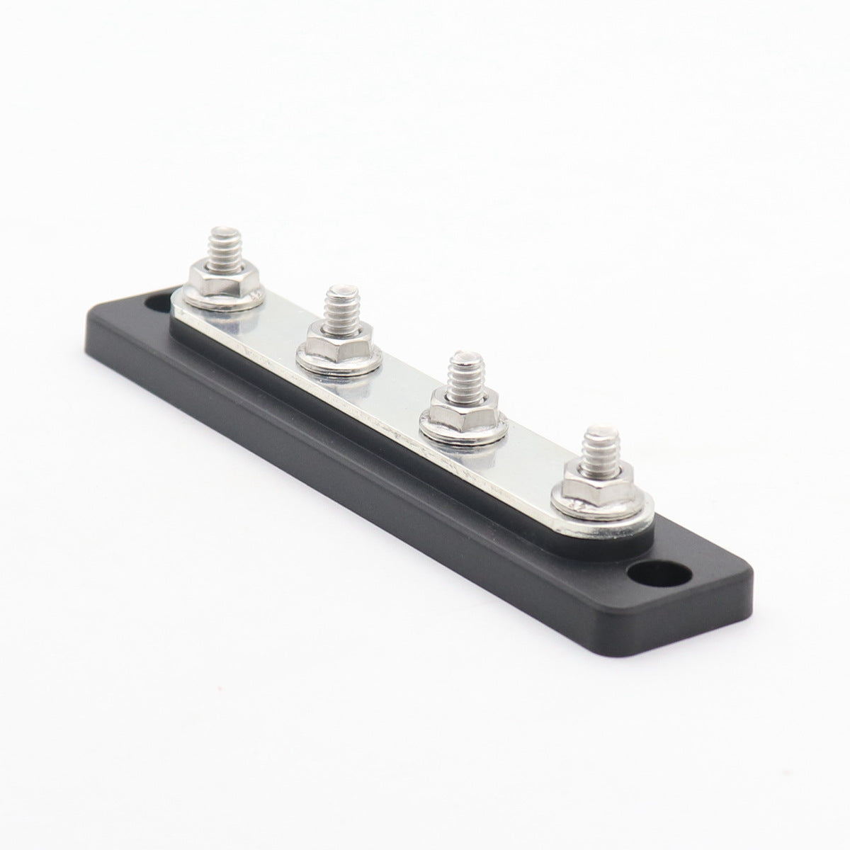 4-Way 150A Power Distribution Bus Bar - 48V DC Terminal Block Busbar for Automotive, RV, and Marine