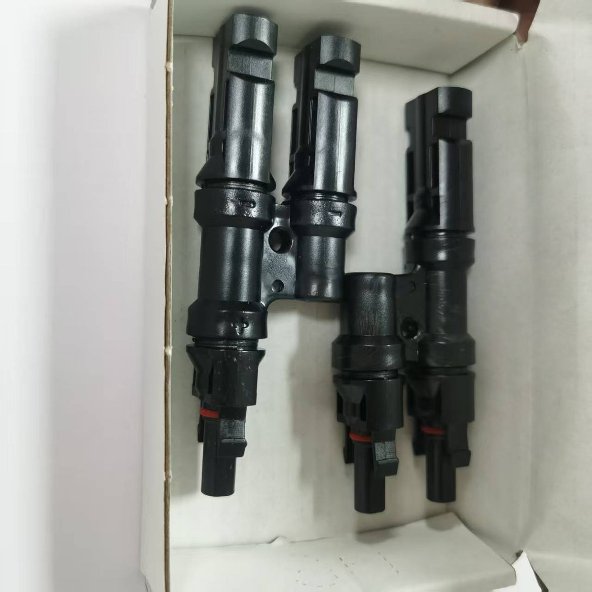 Solar PV Rigid T-Branch Connector - Parallel Photovoltaic Adapter (Pair)