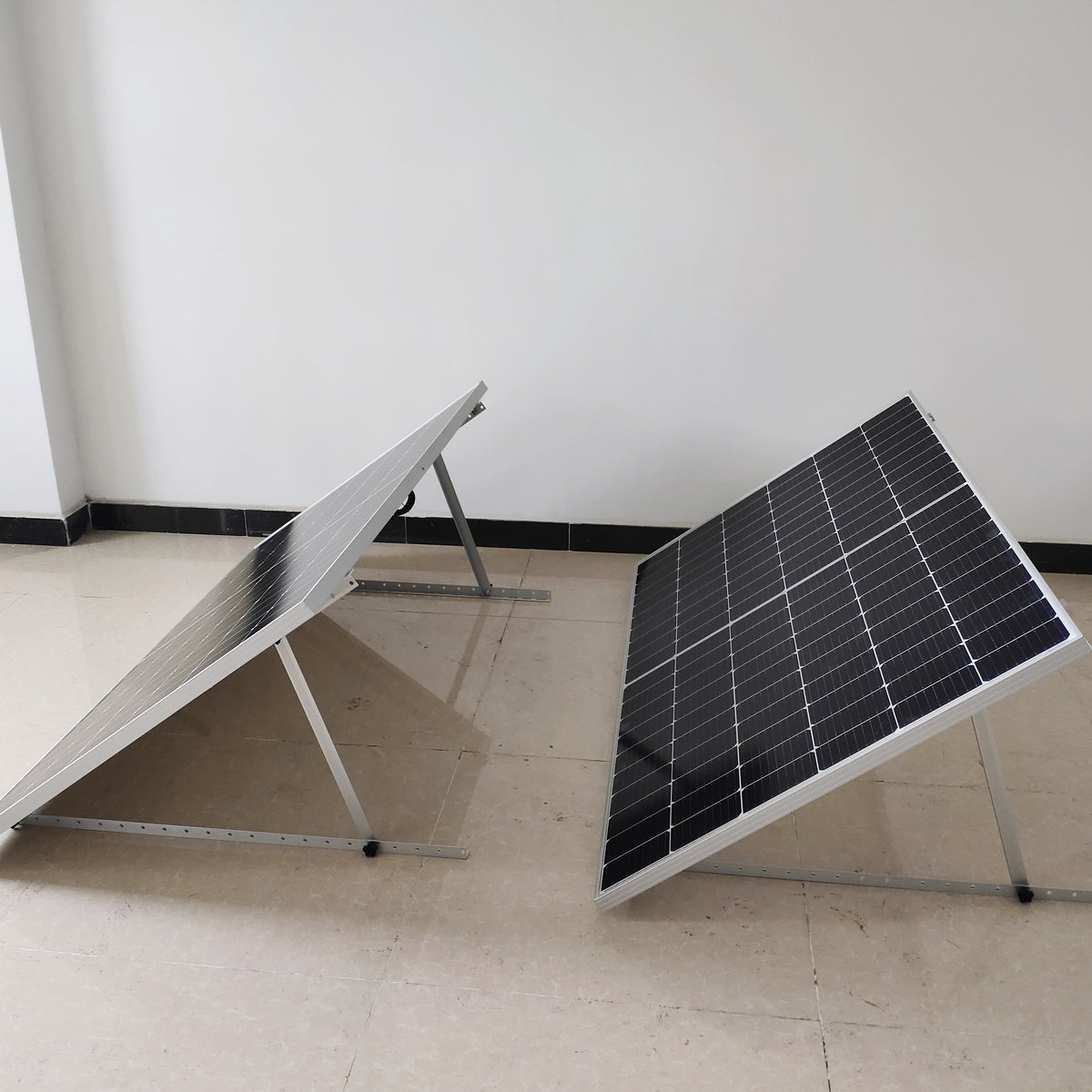 Adjustable Solar Panel Mount Brackets 1140mm with Tilt Legs - Heavy Duty Aluminum Mounting Kit for RV, Boat, Roof & Ground