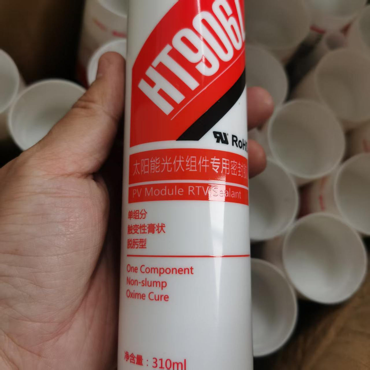 Huitian HT906Z PV Module RTV Silicone Sealant - Professional Waterproof Adhesive for Solar Junction Boxes (300ml)