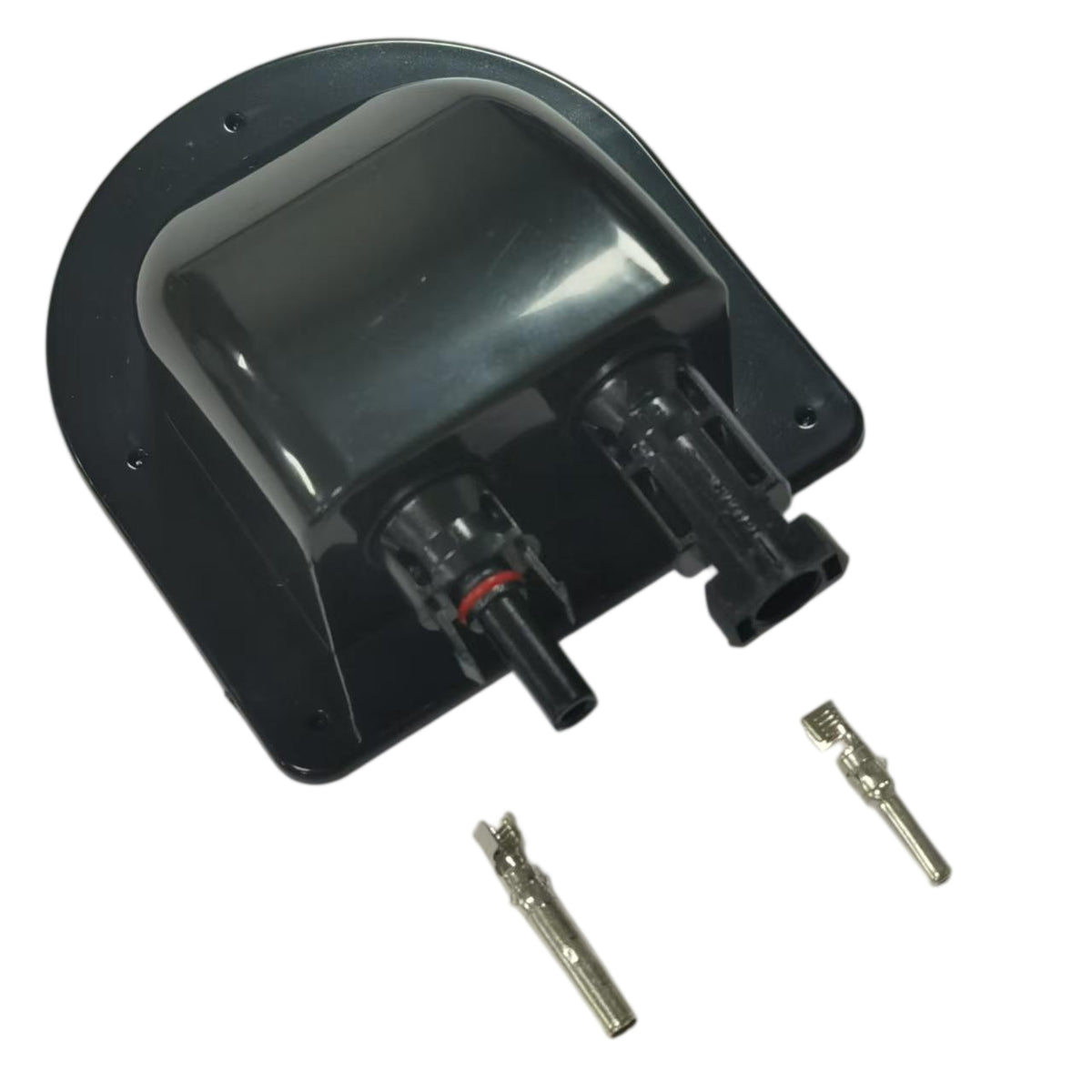 Solar PV Panel Mount Connector - Flanged Photovoltaic Receptacle with Terminals