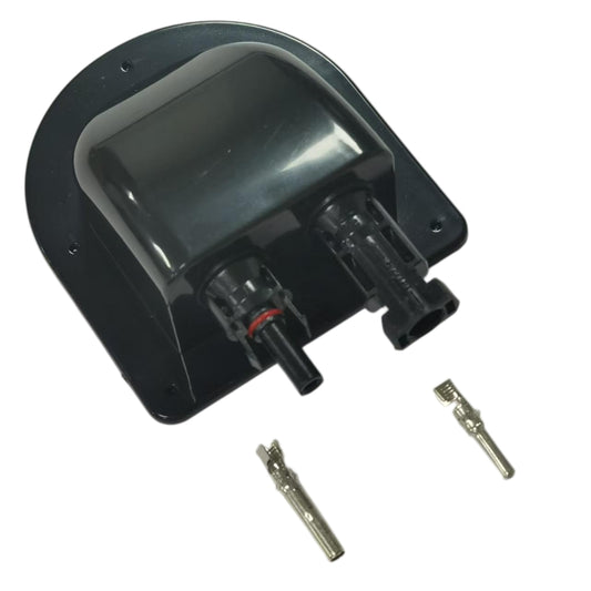 Solar PV Panel Mount Connector - Flanged Photovoltaic Receptacle with Terminals