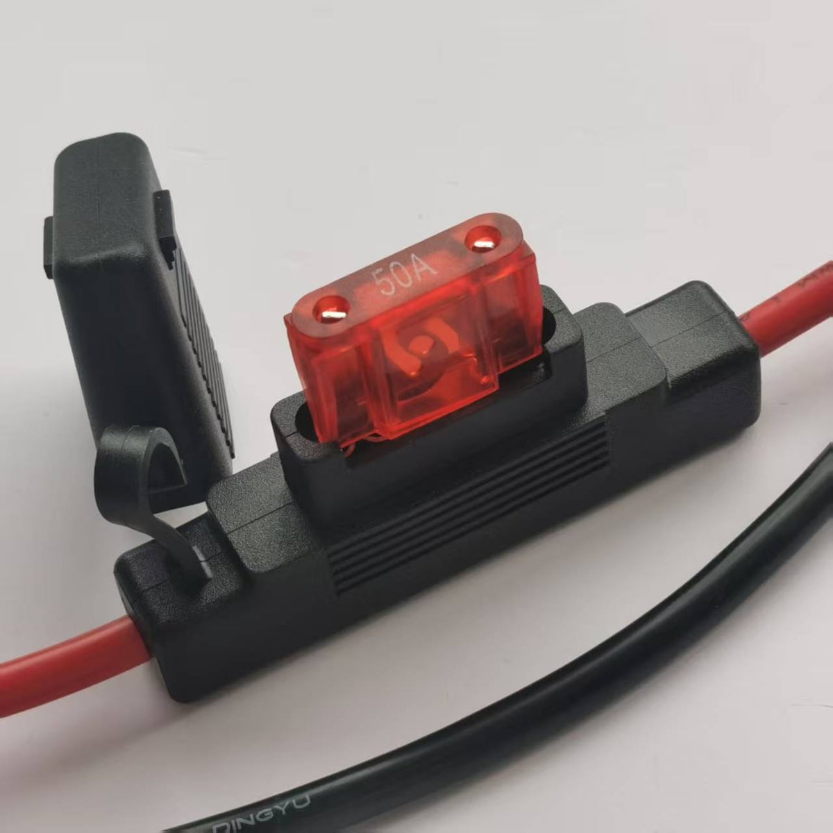 Anderson 50A Battery Extension Cable with Inline Fuse - 8AWG Heavy-Duty Wire Harness (30cm / 1ft)