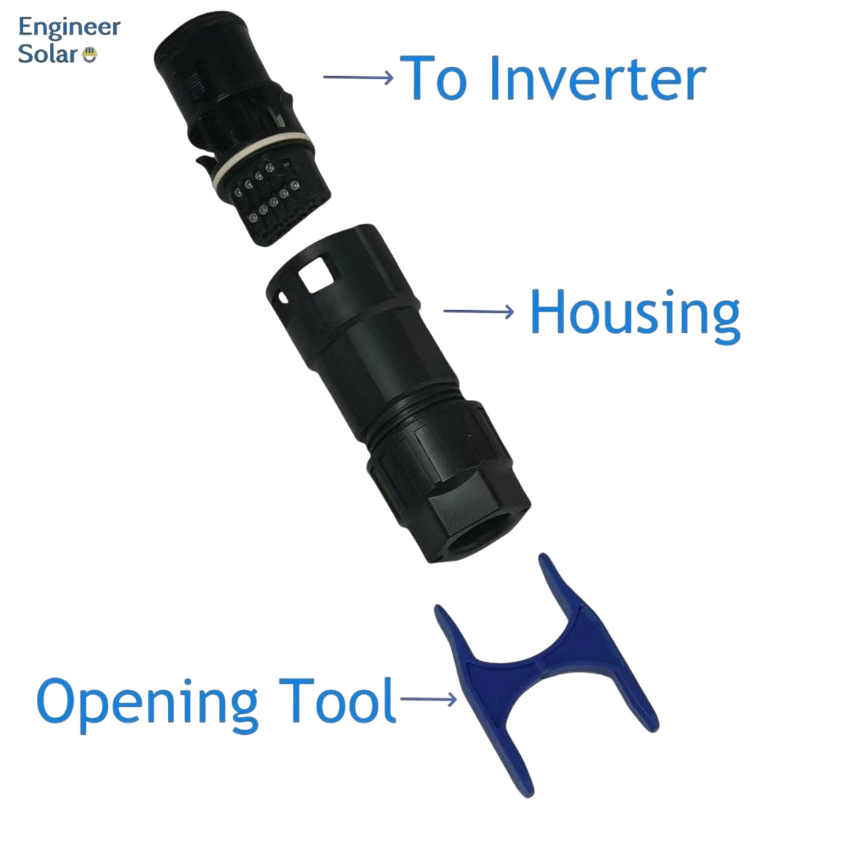 Original Growatt Inverter Signal Connector - 16-Pin Communication Plug for BMS, RS485 & Meter with Opening Tool