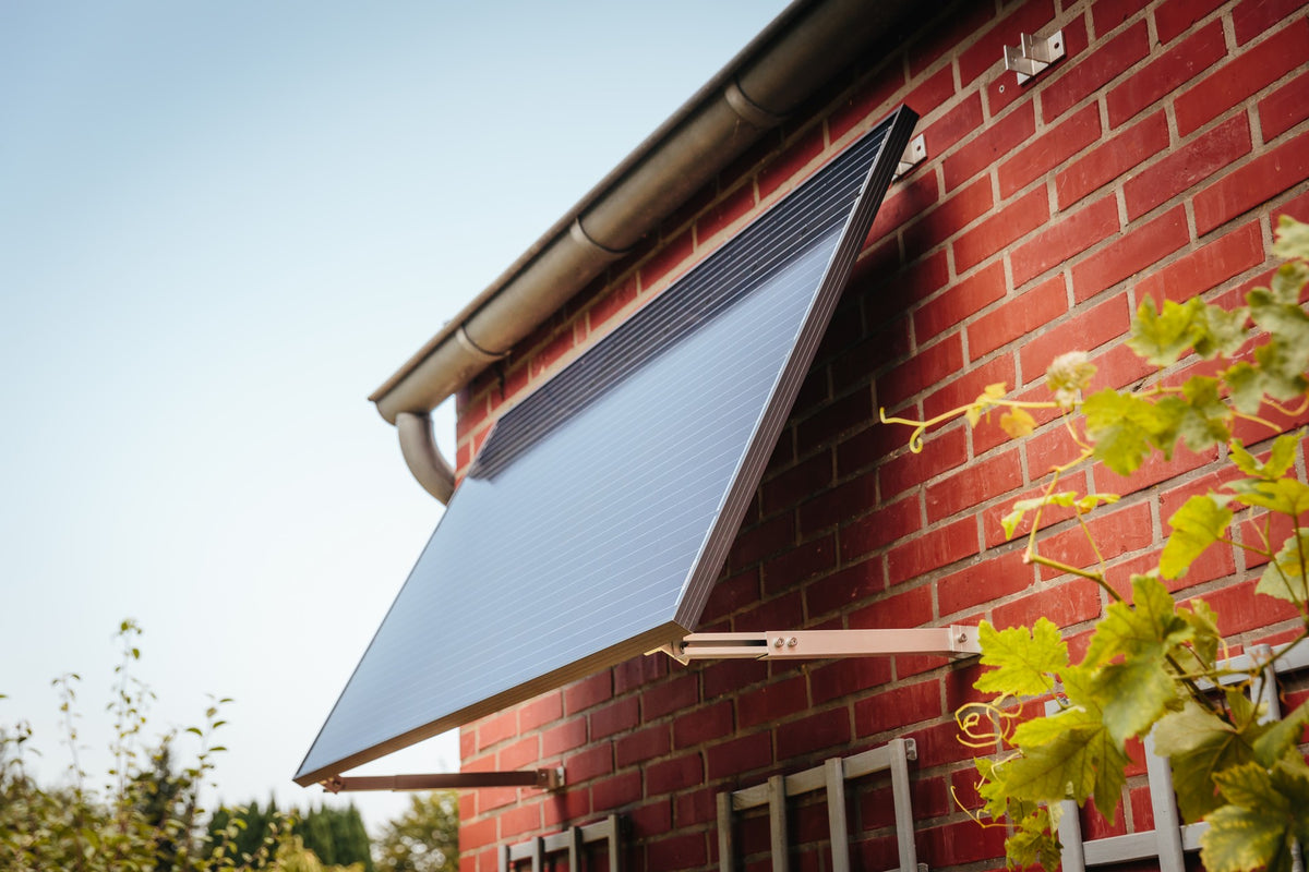 Adjustable Solar Panel Wall Mounting Brackets 1140mm - Heavy-Duty Aluminum Tilt Kit for Balcony, Facade & Brick Wall