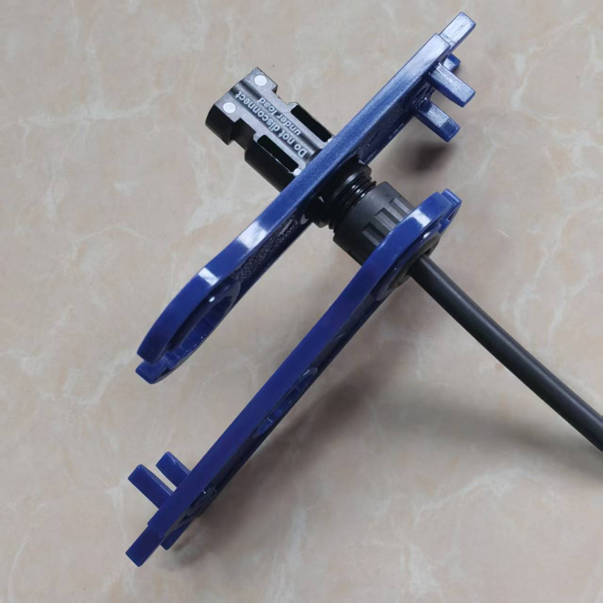 Solar MC4 Spanner Wrench - Plastic Assembly & Disconnection Tool for Photovoltaic Connectors (Pair - Blue)
