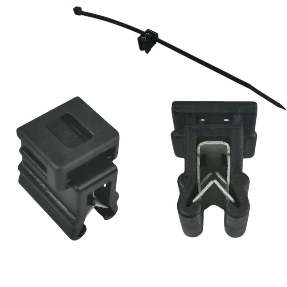 Solar Panel Frame Edge Clip Cable Ties - Heavy Duty PV Wire Management Clips with Metal Clamp (100 Pack)