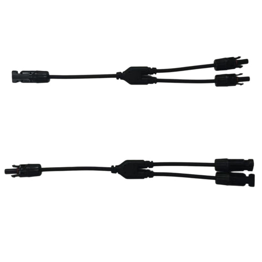 Solar PV Y-Branch Connector Cable - 1Mff to 2Fm / 1Fm to 2Mff Pair ( 4mm² / 12AWG )