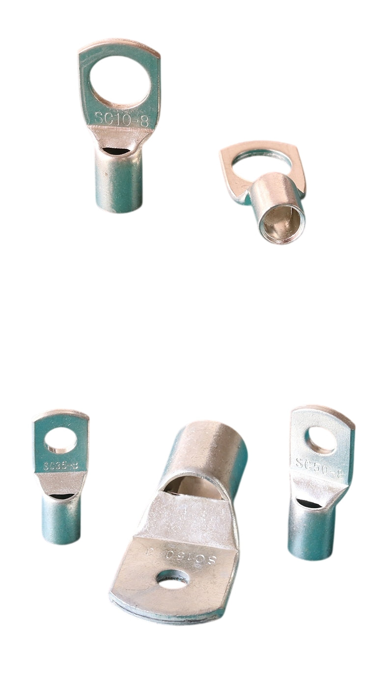 Heavy-Duty Tinned Copper Battery Cable Lugs - SC Series Ring Terminals (SC-6 to SC-50)