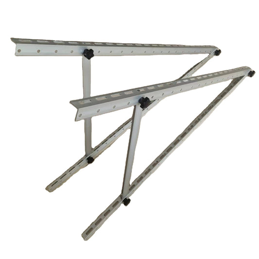 Adjustable Solar Panel Mount Brackets 1140mm with Tilt Legs - Heavy Duty Aluminum Mounting Kit for RV, Boat, Roof & Ground
