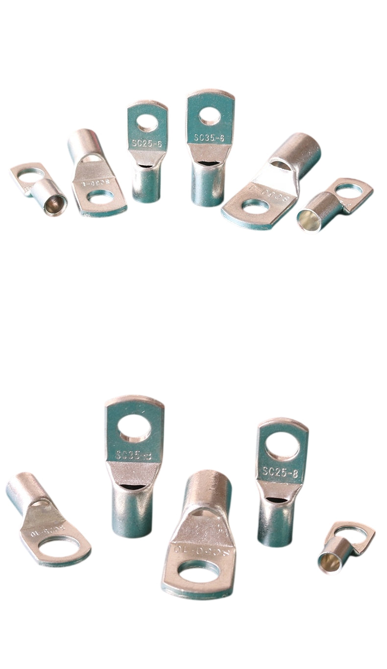 Heavy-Duty Tinned Copper Battery Cable Lugs - SC Series Ring Terminals (SC-6 to SC-50)